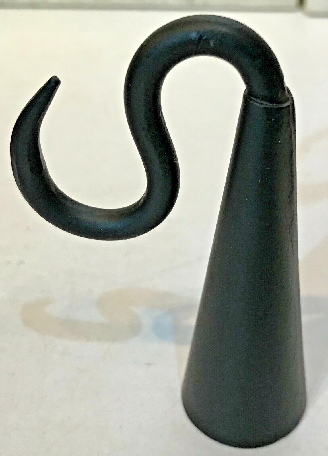 New Antique Style Hand Worked Iron CANDLE SNUFFER Cone Shape Finger Loop & Hook