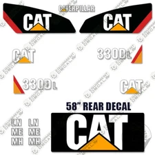 Fits Caterpillar 330D Decal Kit Excavator (330DL 330DLN 330DME 58" REAR DECAL)