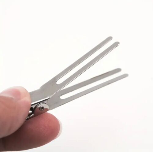 Metal Hair Sectioning Clips Double Prong Strong Grip Hairdressing Hair Make up - Picture 5 of 7