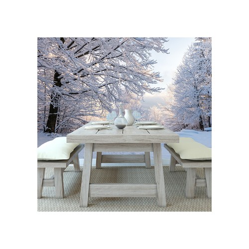 White Winter Woods Wall Mural Wallpaper WS-42535 - Picture 2 of 12