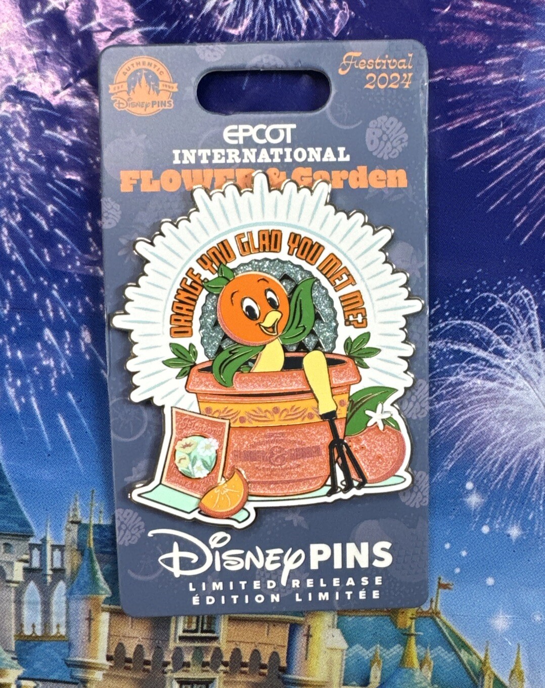 2024  Disney Flower And Garden Orangebird Limited Release Pin 