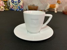Nespresso White N Logo Espresso Cup Mug & Saucer Set