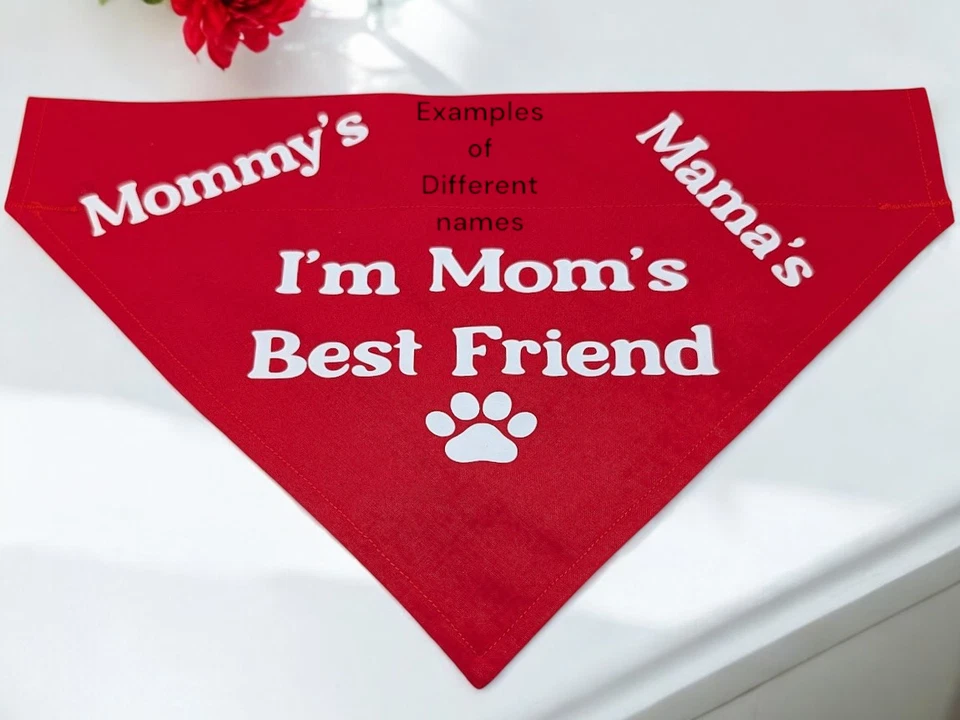 Bandana para Perro SOBRE EL COLLAR Regalo para Mamá Mamá Mamá Día de la Madre Bandana Foto 2 de 4