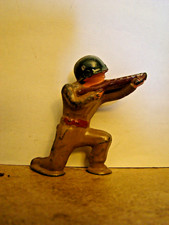 Vintage, Barclay 1950's Pod Foot, Metal Soldier, Kneeling w/ Rifle, B233, 54mm
