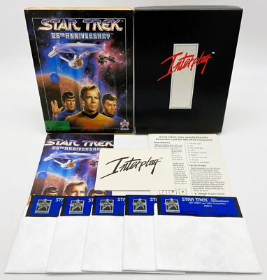 Vintage 1991 Star Trek 25th Anniversary PC Game by Interplay Prod., 5.25'' Floppy