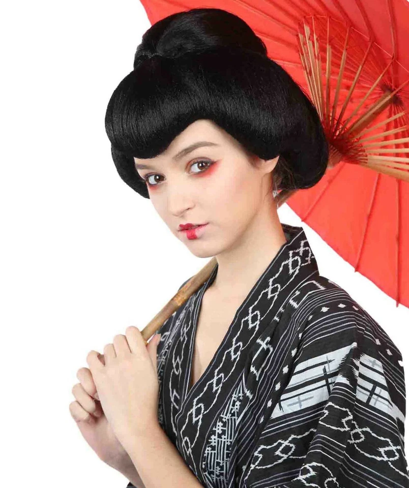 Banana Costumes Women's Geisha Wig Black, A-02-003-001 - Image 3 of 4
