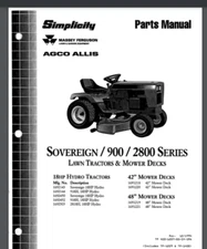 Simplicity Sovereign Series 917H-48 Parts Manual 80 pages