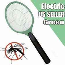 Electric High-voltage Fly Swatter Mosquito Racket Bug Zapper Killer Green USA