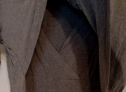 Camisa de enfermería Bearsland gris manga corta en capas talla XXL para mujer - Imagen 3 de 6