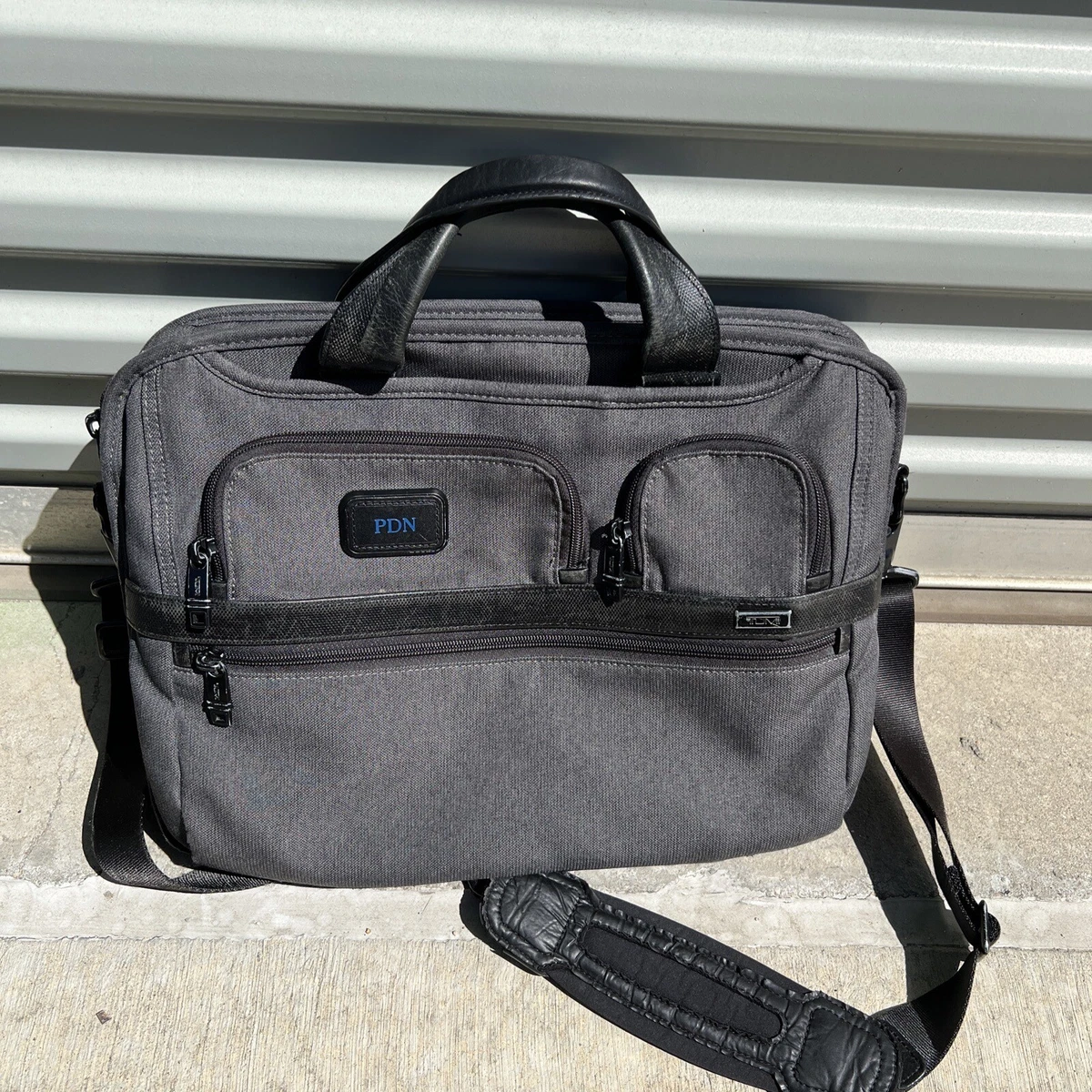Tumi Alpha Anthracite Shoulder Bag Laptop Briefcase Gray As Is Damage | eBay