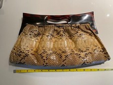 RARE Trotting Snakeskin Vintage Clutch Purse