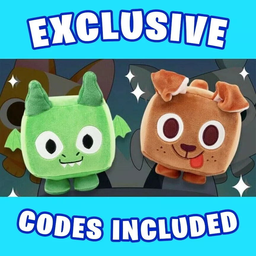 BUNDLE SET Pet Simulator X Plush Dog & Dragon Roblox Exclusive Codes Big  Games