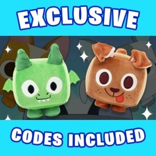 BUNDLE SET Pet Simulator X Plush Dog Dragon Roblox Exclusive Codes Big Games