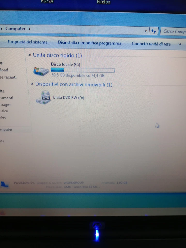 Notebook HP Pavilion dv5000 1GB 80GB Win 7 - Bild 3 von 4