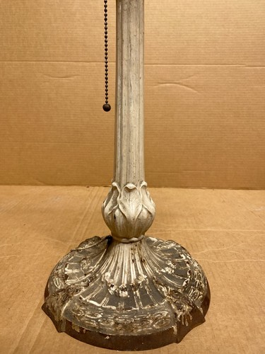 Antique Miller Lamp Co #234 Slag Glass Table Light 23" Size Cast Metal - Picture 10 of 15