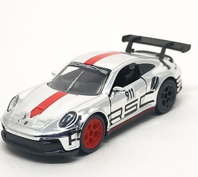 Majorette Porsche 911 GT3 Cup 992 Chrome Silver 1:62 3