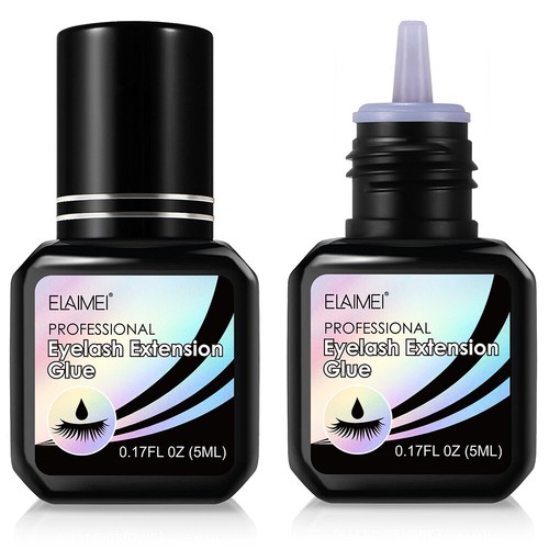 Black Adhesive Eyelashes Glue Professional Eyelash Extension Glue Fast Drying S - Foto 5 di 12
