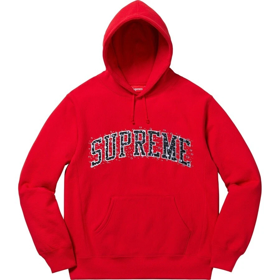 Sweat shirt à capuche Supreme Water Arc FW18 rouge moyen