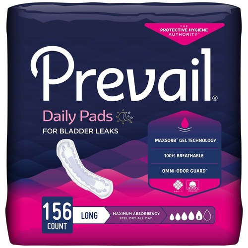 Prevail Daily Pads Maximum Bladder Control Pad, 13-Inch Length (CS/156) - 第 2/7 張圖片