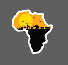 African Wildlife Sticker Sunset Waterproof Animals Outdoor Nature Gift NEW