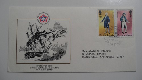 STAMPMART : PITCAIRN ISLANDS AMERICAN REVOLUTION BICENTENNIAL 1976 OFFICIAL FDC