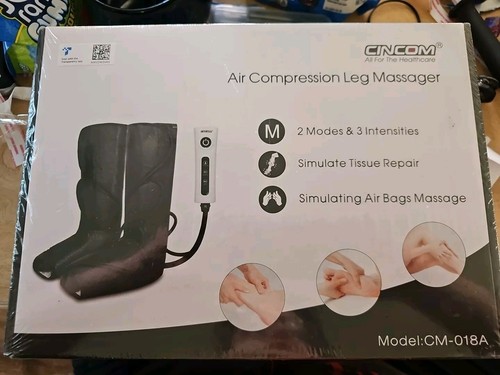 Cincom CM-018A Black Corded Electric 2 Modes Air Compression Leg Massager Sealed