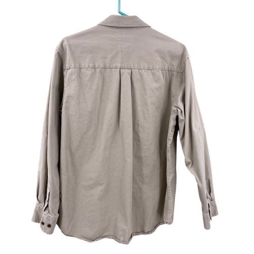 Consensus Mens Shirt Size Large Khaki Long-Sleeved Button Down 100% Cotton - Picture 3 of 12