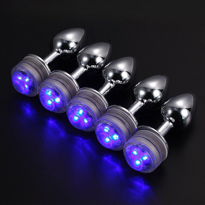 Anal-Beads-Anus-Plug-G-Spot-Massager-Anal-Sex-Butt-Plug-w/ LED-Lamp