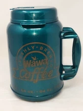 WAWA COFFEE 64 OZ JUMBO TRAVEL MUG TUMBLER W/HANDLE WHIRLEY GREEN