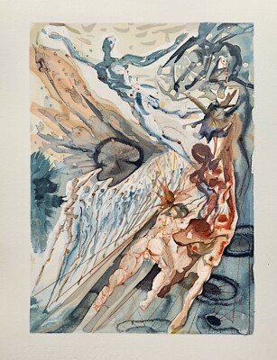 Salvador Dali 1960 DIVINE COMEDY PURGATORY 26 Color Woodcut Wood