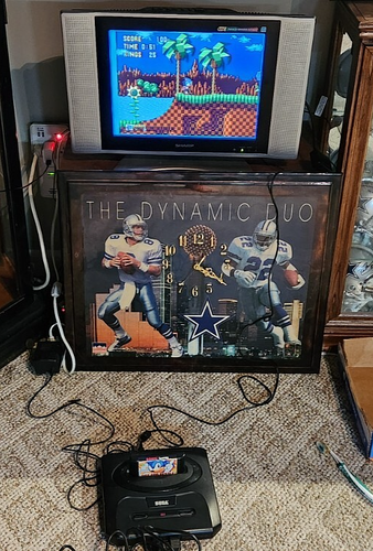 Sega Genesis Model 2 Console MK-1631, Controller, Hook Ups And 2 Sonic Games - Picture 3 of 12