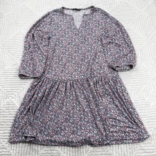 Banana Republic Dress Womens M Floral Bloomcore Swing Trapeze Mini Boho Casual