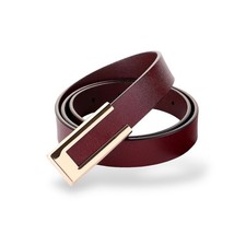 Women's Belt Genuine Leather Belts Durable Waist Belt Gold Color Buckle Waist...