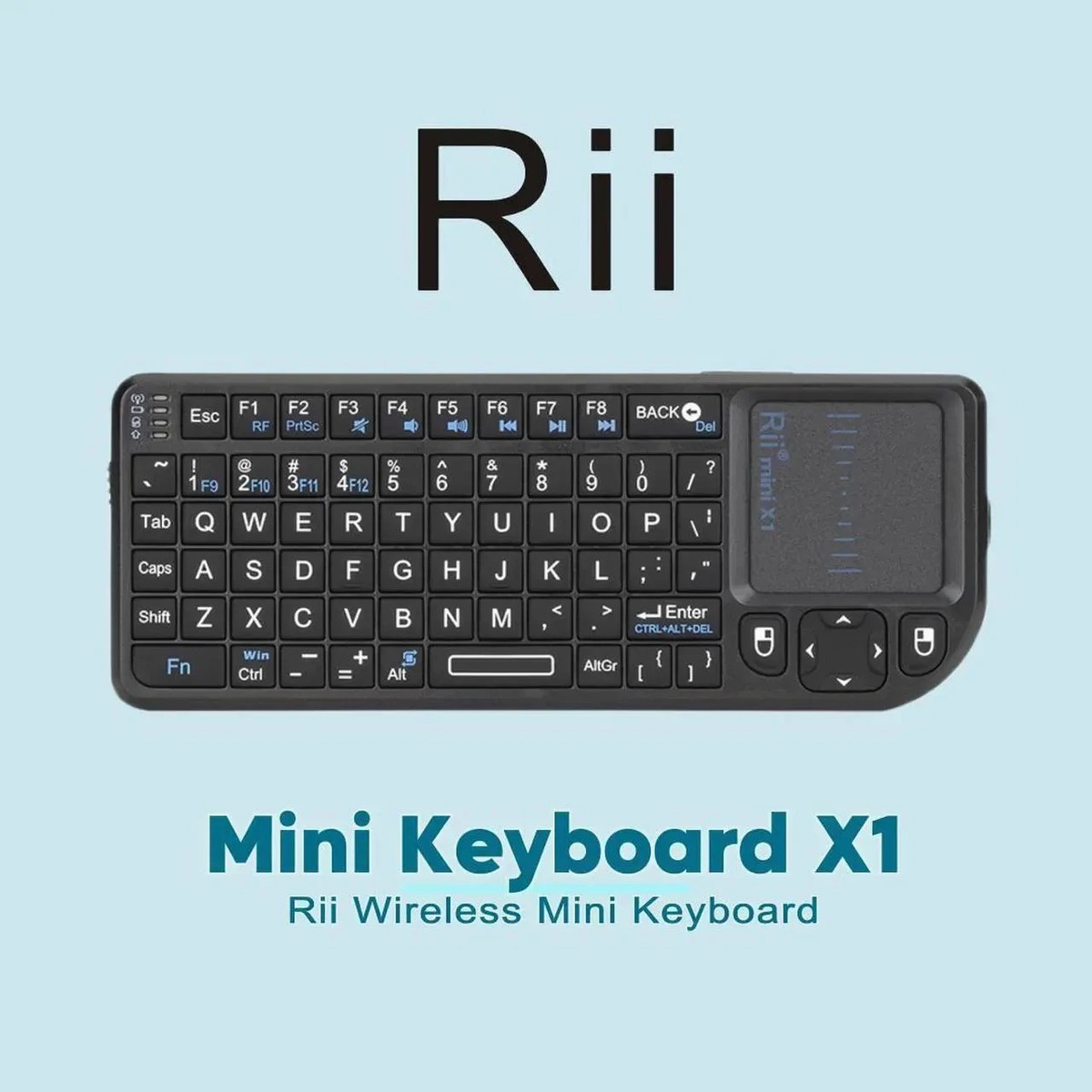 _rii Rii 2.4G Mini Wireless Keyboard with Touchpad Mouse,Lightweight