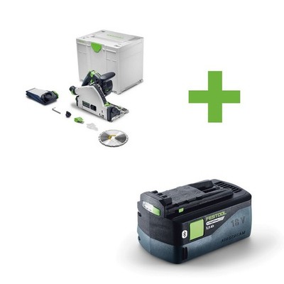 Festool Akku-Tauchsäge TSC 55 KSEB-Basic 577988+ Akkupack BP 18 Li 5,0 HP-ASI EU