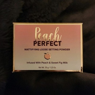 NIB Too Faced Peach Perfect Mattifying Loose Powder Translucent Peach 35g 1.23oz