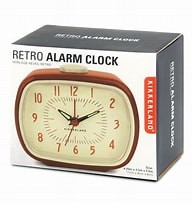 Kikkerland Red Retro Alarm Clock Novelty Decor