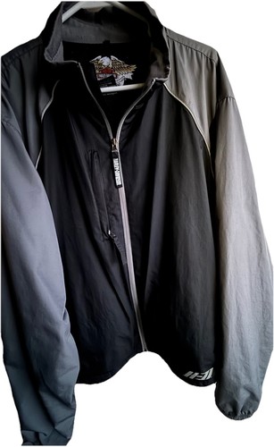 Giacca a vento Harley Davidson nero/grigio nylon uomo taglia 2XL - Foto 2 di 24