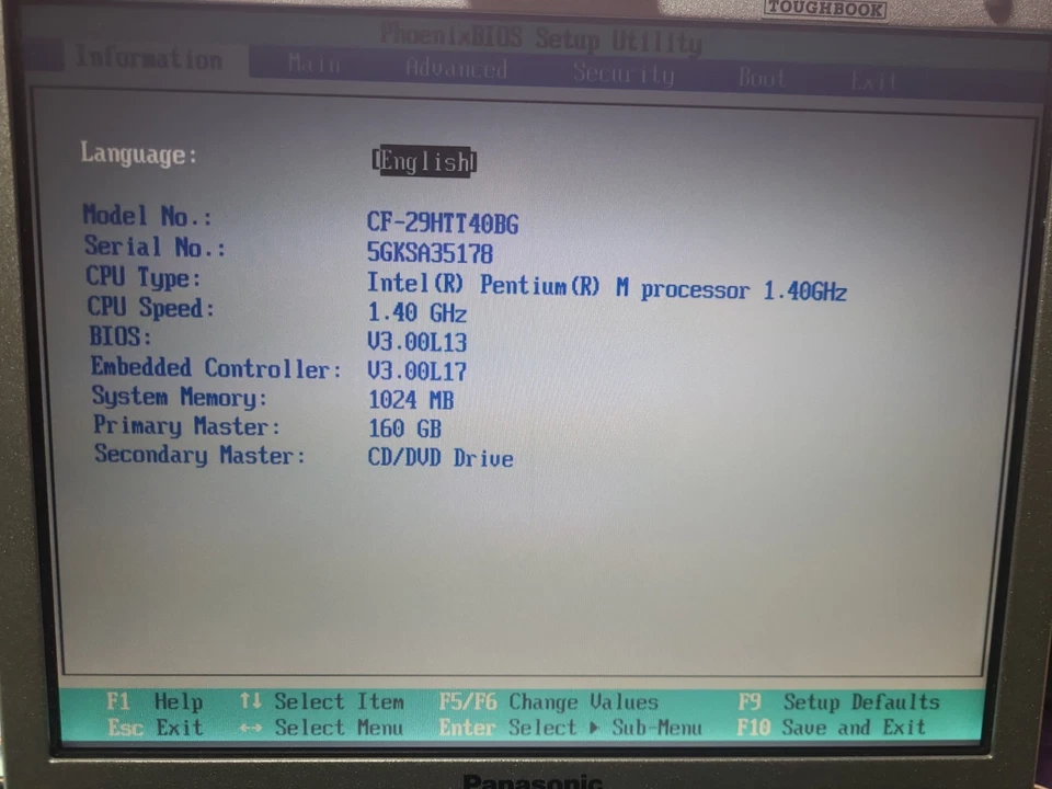 Panasonic Toughbook CF-29 Pentium CPU, 1gb RAM 150gb Hdd, Touchscreen, GPS Etc. - Image 2 of 4