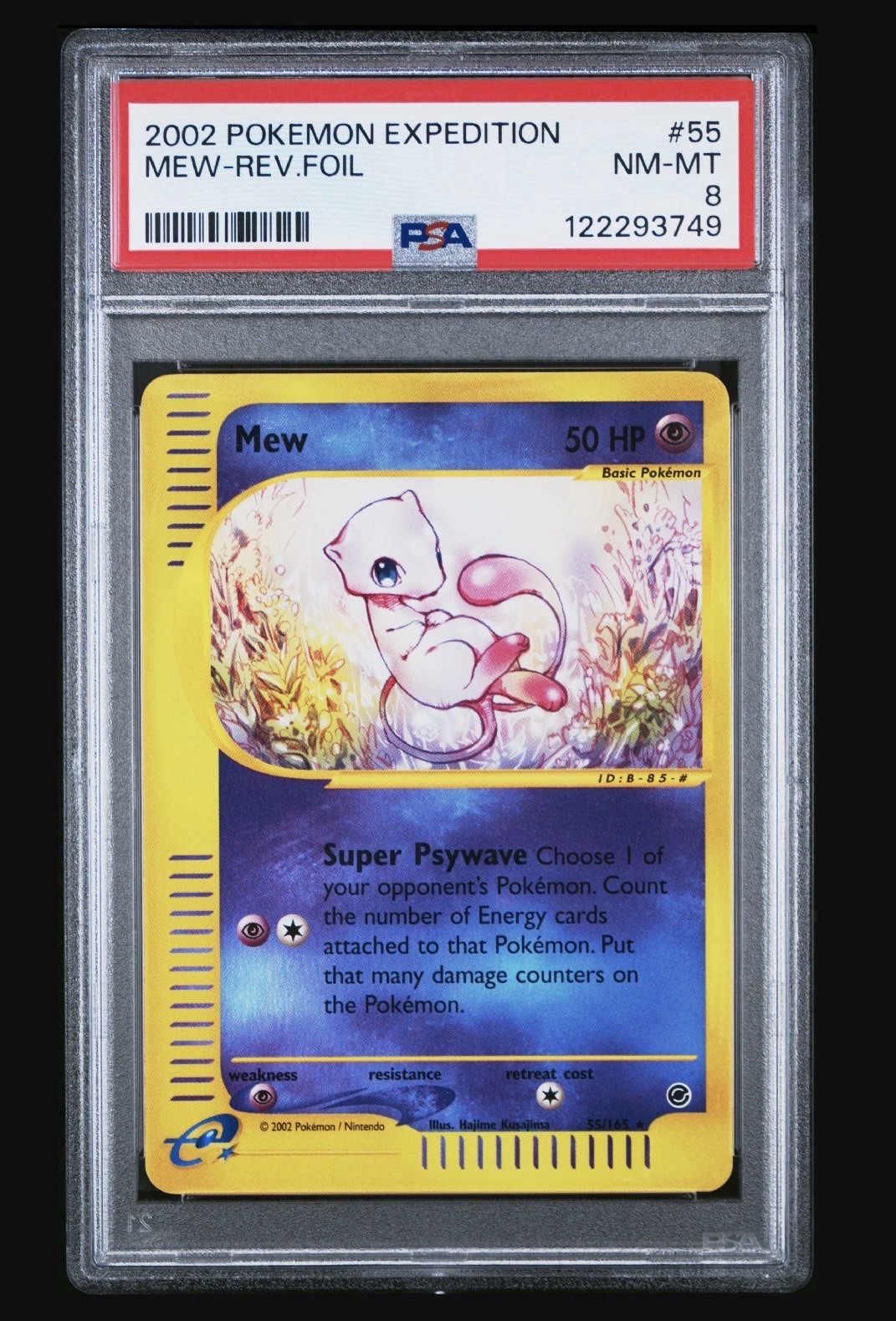 Pokémon Expedition Base Set Mew Reverse Holo 55/165 PSA 8 Rare 2002 POP:167