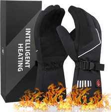 Rechargeable Heated Gloves for Men  Women, 3-Level Temperature Control, Touchsc