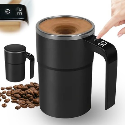 Self Stirring Coffee Mug Automatic Magnetic Mixing Cup Smart Temperature Display