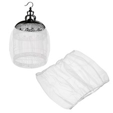 Bird Cage Seed Catcher, 16 Inch Bird Cage Net Cover, White, M 