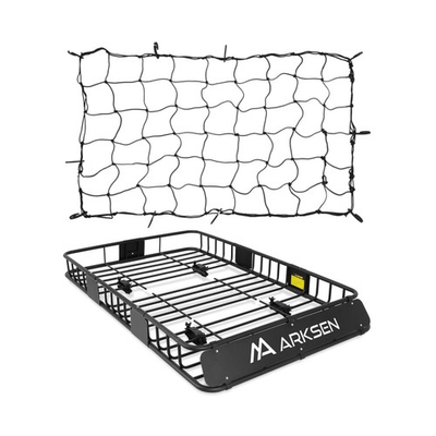 #ad ARKSEN 64 x 39 x 6 Inch Universal 150LB Heavy Duty Roof Rack Cargo with Cargo... $182.12