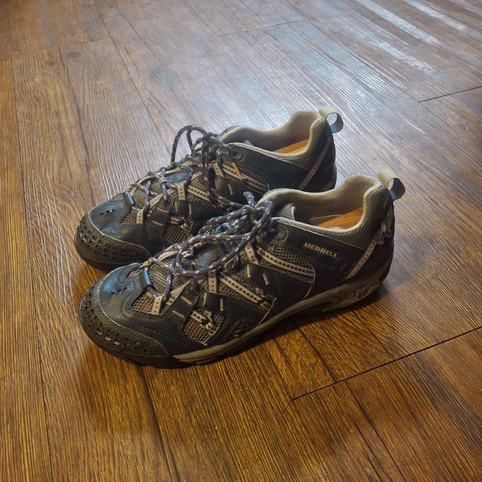 Scarpe Merrell donna 10 blu grigio Waterpro Maipo 2 scarponi da trekking Vibram J19924