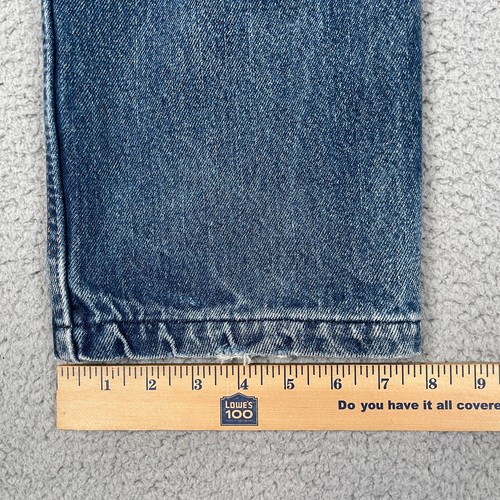 Vintage Dickies Jeans Mens 28x28 Blue Great Whisker Fades Grunge Kurt Workwear - Picture 10 of 11
