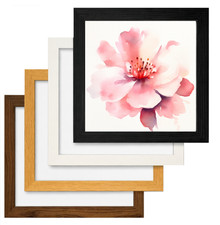 Square Picture Frame Black White Dark Oak Grey Poster Size Wooden Photo Frames