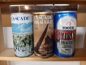 Foreign Beer Cans Australian Cascade Antarctica, Draught, Tooth Sydney