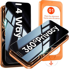 360 Privacy Screen Protector for Iphone 17 Pro Max, 4 Way Anti-Spy