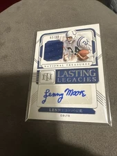 2024 National Treasures Lenny Moore Lasting Legacies Patch Auto /99 #LL-LME